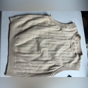 Beige sweater vest
